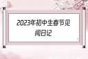 2022年初中生春节见闻日记