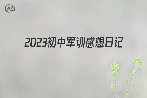 2022初中军训感想日记