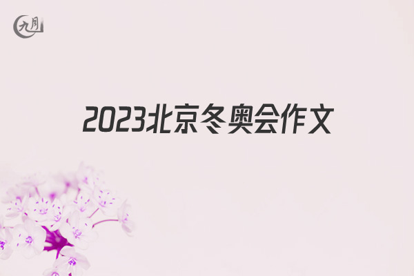 2022北京冬奥会作文