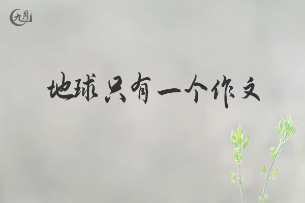 地球只有一个作文