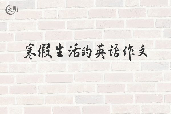 寒假生活的英语作文