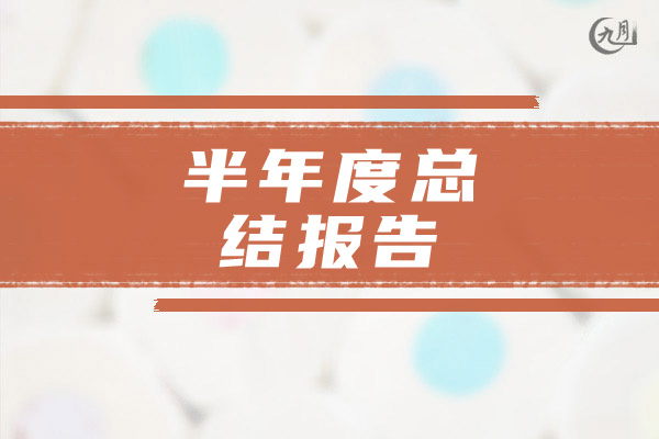 半年度总结报告