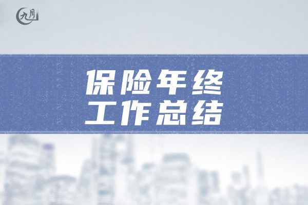 保险年终工作总结