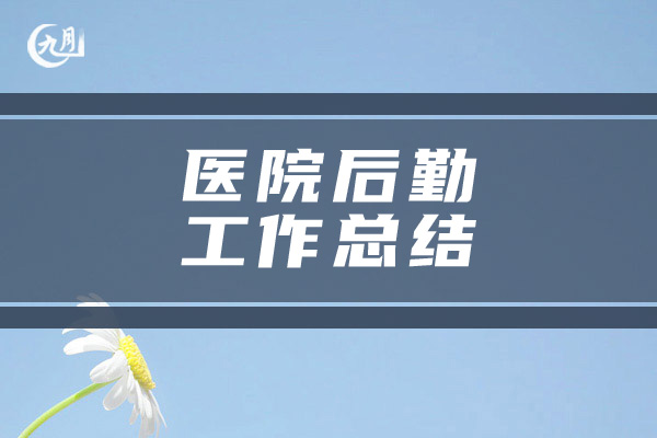 医院后勤工作总结